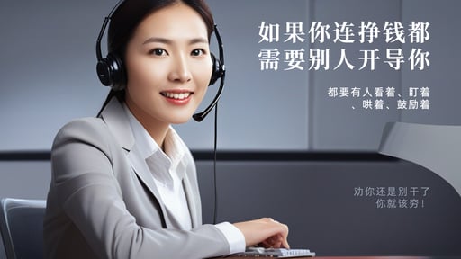如果你连挣钱都需要别人开导你