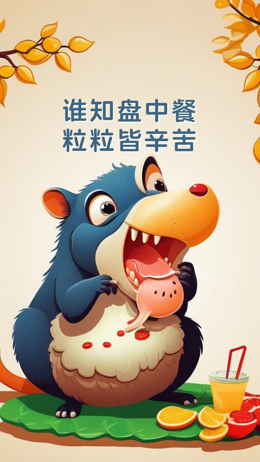 谁知盘中餐粒粒皆辛苦