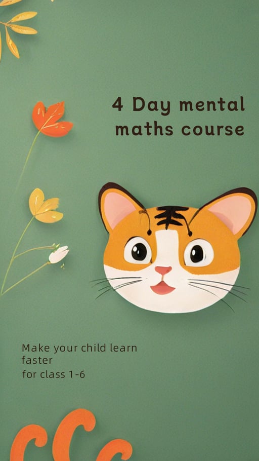 4 Day mental maths course  海报网站