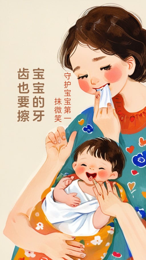 宝宝的牙齿也要擦