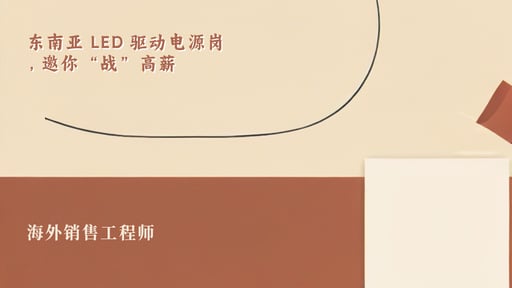 东南亚 LED 驱动电源岗，邀你 “战” 高薪 海报网站