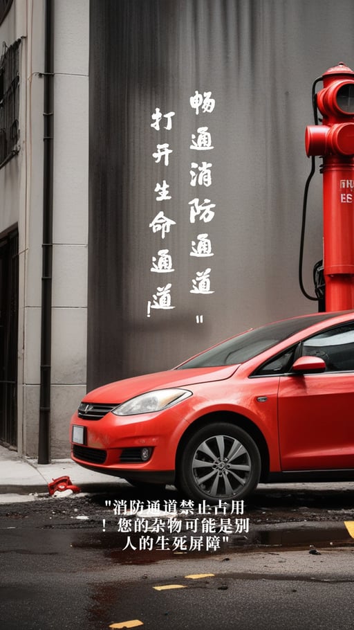 畅通消防通道 = 打开生命通道！