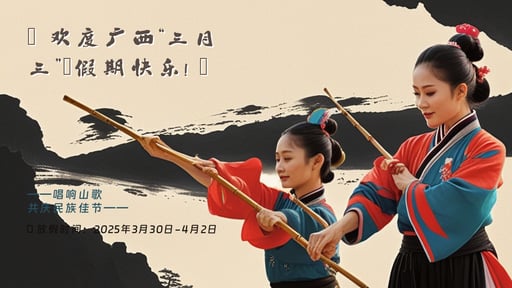 🎉 欢度广西“三月三”·假期快乐！ 🎉  海报网站
