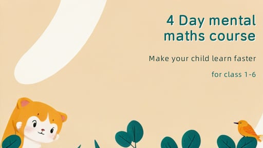 4 Day mental maths course  海报网站