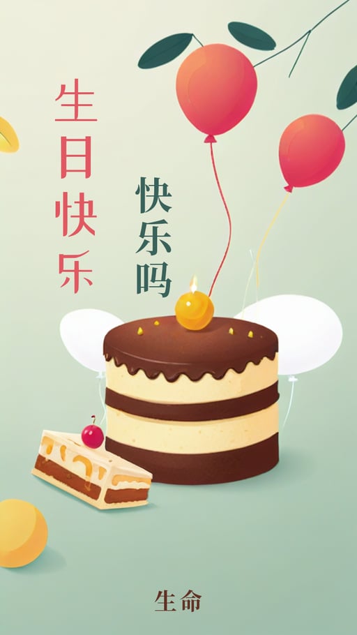 生日快乐 海报网站