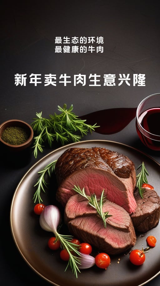 新年卖牛肉生意兴隆 海报网站