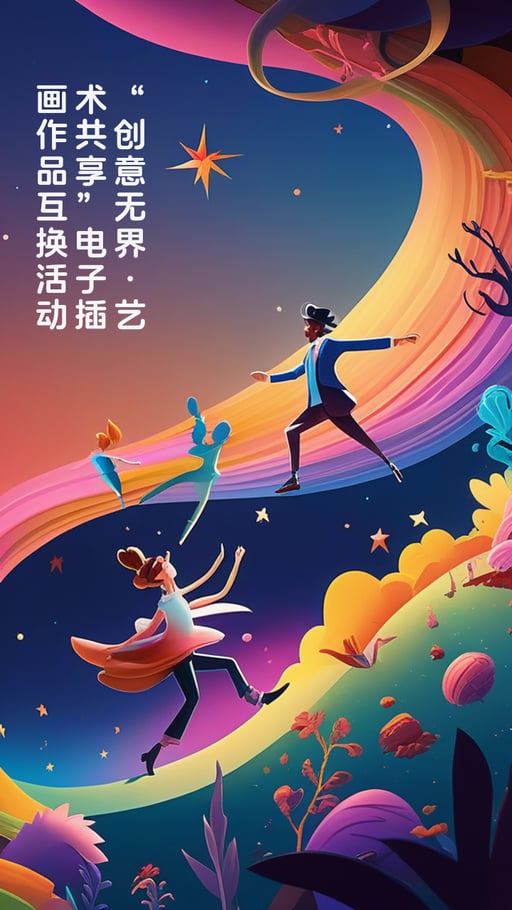 “创意无界·艺术共享”电子插画作品互换活动
