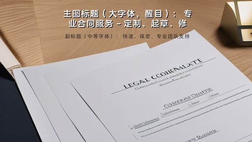 主图标题（大字体，醒目）： 专业合同服务 - 定制、起草、修 海报网站