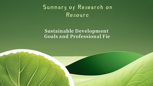 Summary of Research on Resourc