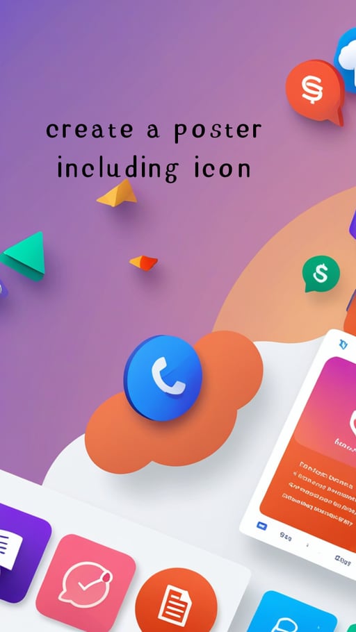 create a poster including icon