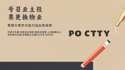 号召业主投票更换物业