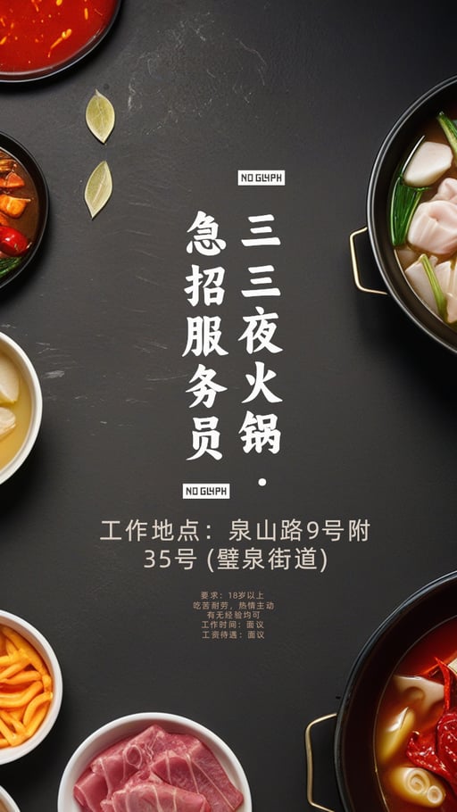 🔥 三三夜火锅 · 急招服务员 🔥