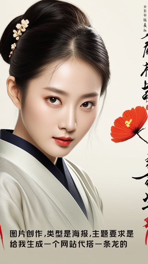 图片创作，类型是海报，主题要求是给我生成一个网站代搭一条龙的